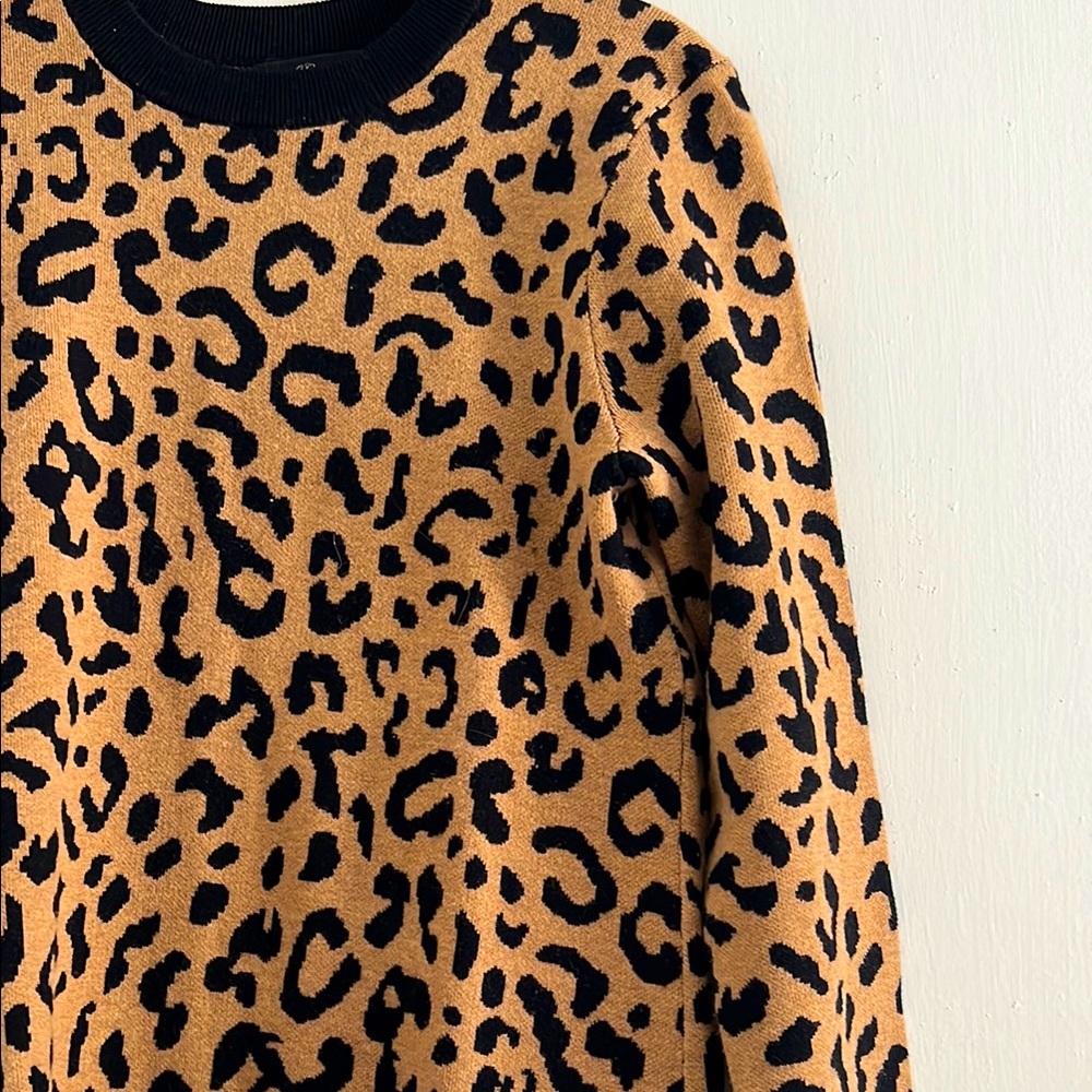 Leopard Print Sweater - image 1